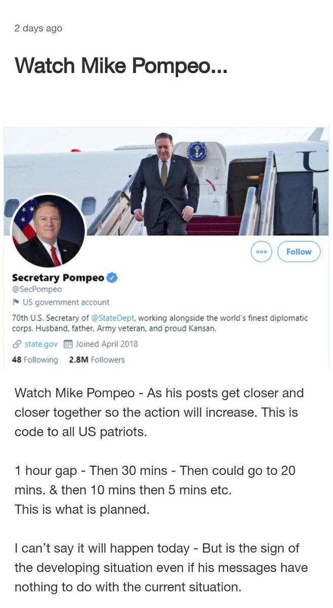 My comment that I could not see a benign interpretation of spreading Q-Anon inspired conspiracies refers to Mr Nawaz actively participating in this "Pompeo countdown". This wild theory was a major focus for heightening radicalised excitement online among QAnon supporters.
