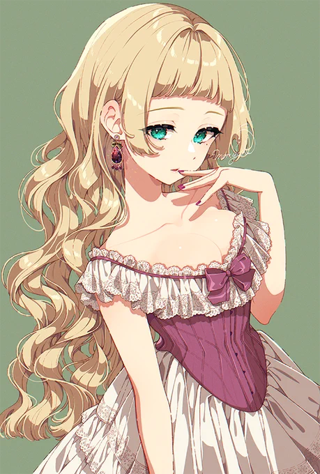#今月描いた絵を晒そう
看板娘とコルセット 