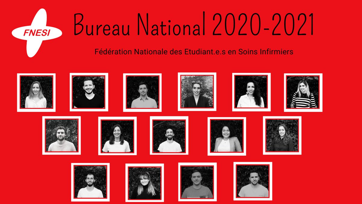 #WelcomeBackToTwitter | Après une longue période d'attente et la création d'un compte de secours la #FNESI est définitivement de retour sur @Twitter ! 

Voici le trombinoscope du Bureau National 2020-2021 élu le 3 octobre 2020. Une équipe menée par @Bleuenn_FNESI !