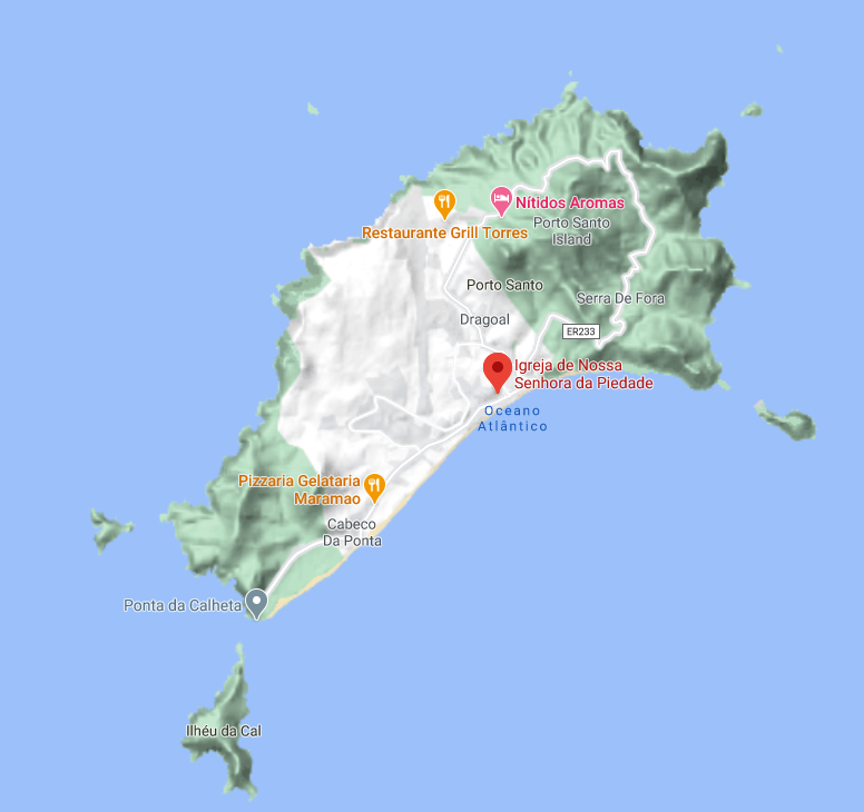  Possibly the oldest church of all in Macaronesia is Nossa senhora da Piedade in Vila Baleira on capital of Porto Santo island (pop. 5,200). It dates from 1430, when it was Gothic, though has been extensively rebuilt since then. A few medieval elements have been preserved.