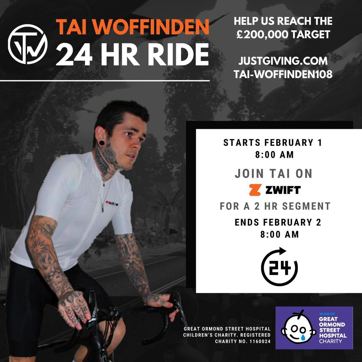 DFletcherSport's tweet image. Good luck to my mate &amp;amp; all round top fella @TWoffinden with his latest fundraising effort for @GreatOrmondSt #GOSH 
He’s got his work cut out with this one! 

justgiving.com/fundraising/ta… 👍🏻