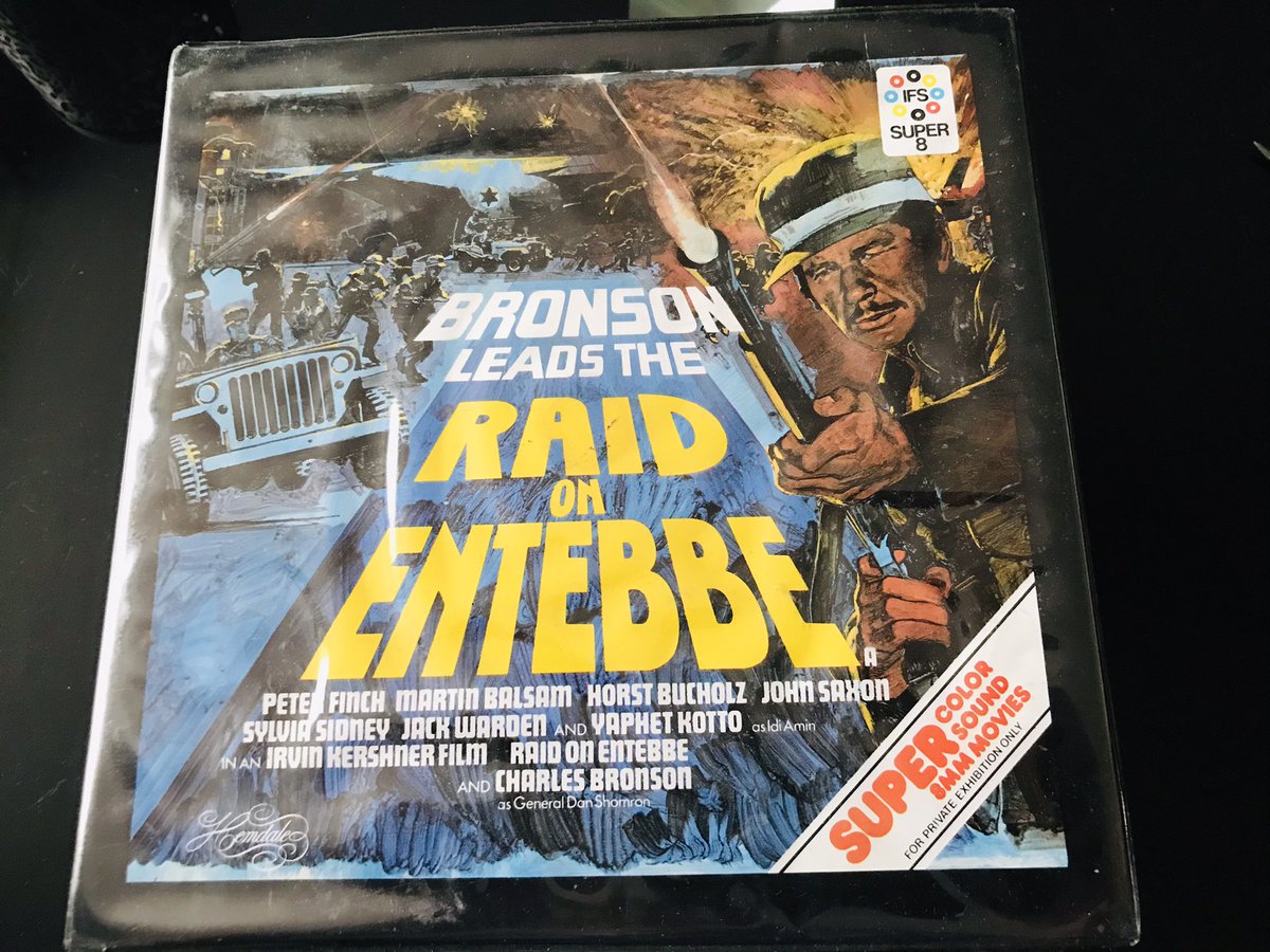 mr_markwilliams's tweet photo. Bronson leads the...

Stunning original artwork on this Iver film feature release which came on 3 of these huge boxes which held 6 reels.

The abridged feature was 5 x 400ft.

#raidonentebbe #bronson #IVER https://t.co/TVSg3iBY3a