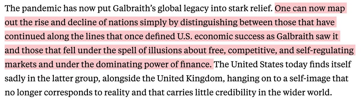 Why #PostCovid economic policy is likely to see a revival of #Galbraithian ideas – recommended reading. By <a href="/J_K_Galbraith/">J K Galbraith</a> for <a href="/ForeignPolicy/">Foreign Policy</a> 
cc <a href="/Geoeconomics/">Geoeconomica◼️</a> <a href="/vtchakarova/">Velina Tchakarova</a> <a href="/torstenriecke/">Torsten Riecke; International Correspondent</a> <a href="/ChrisPrantner/">chrisprantner</a> 
See: foreignpolicy.com/2021/01/15/for…