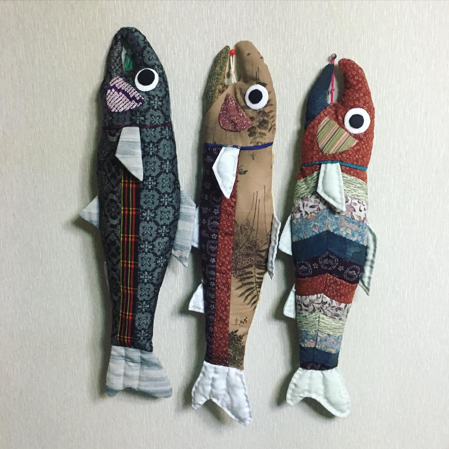 端布で作る魚のインテリア 端布で作る魚のインテリア