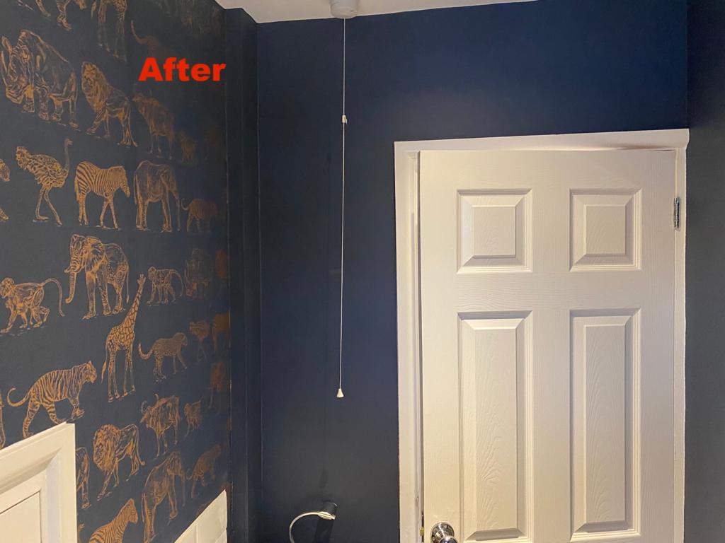 FCDcontractors's tweet photo. Our recent project in Guildford 
Now a days not many people chooses wallpapers, but as you can see on the picture it can bring a great looking results. 
If you thinking of a new wallpaper for your house, don't hesitate and give us a call. 😊 #Decorating #Wallpapers #Painters https://t.co/B7kUJGxuw3