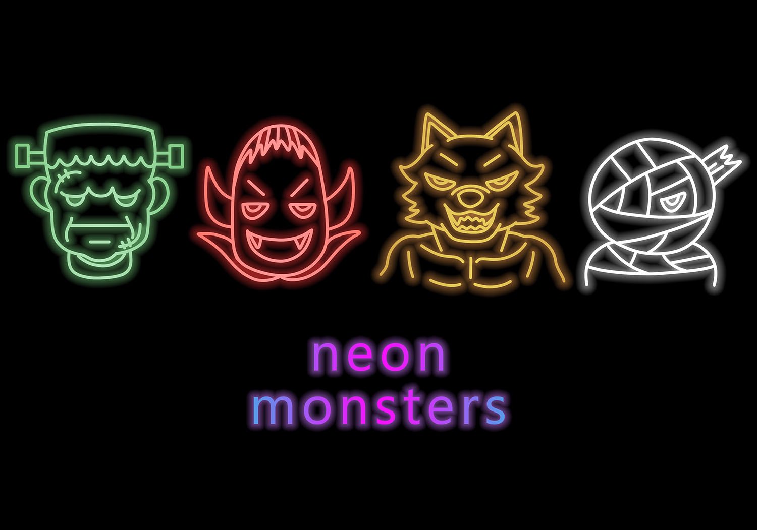 めがね丸 ネオンに光るモンスターたちを描きました O O イラスト 絵 モンスター ネオン デジタルイラスト フォトショップイラスト デジタルドローイング フォトショップドローイング イラスト好きな人と繋がりたい デジタルペイント フォト