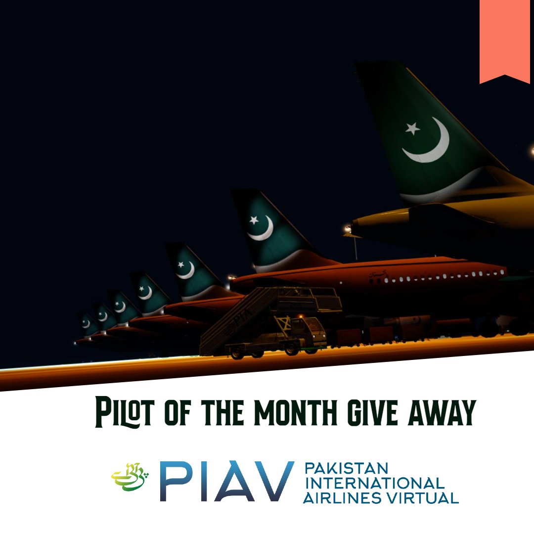 PiaVirtual's tweet photo. For the first time in any #VirtualAirline community #PIAVirtual is providing #giveaways to its #pilots every month! So all #flightsimulator enthusiasts come join us at https://t.co/ys8wIKgv7K see you in virtual skies! https://t.co/PMjeFe2zTP