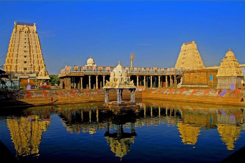 EARTH ELEMENT- EKAMBARESHWAR TEMPLE, Kanchipuram, Tamil Nadu. In the Ekambareshwar temple, lord Shiva is represented by a lingam made out of sand to depict the Earth element.(4)