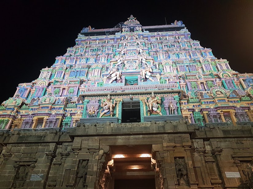 SKY ELEMENT- THILLAI NATARAJA TEMPLE, Chidambaram, Tamil NaduThe Thillai Nataraja temple in Chidambaram worships the sky element. Lord Shiva is worshipped in his formless form in this temple.(20)