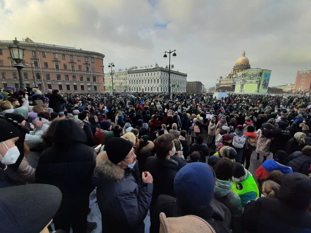 Митинг в Петербурге 31 января 2021