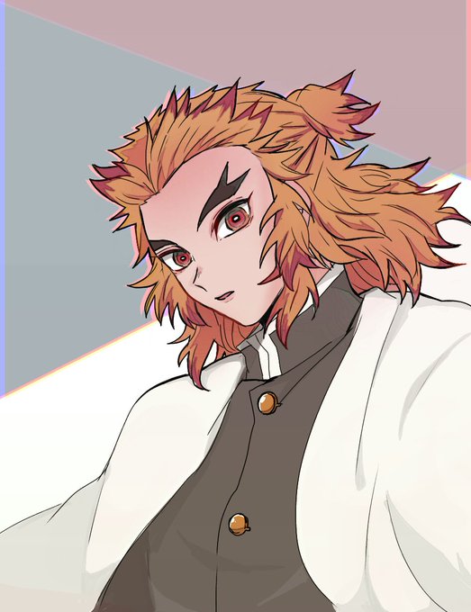 アルトさんがTwitterに投稿した煉獄杏寿郎(鬼滅の刃)のイラスト。