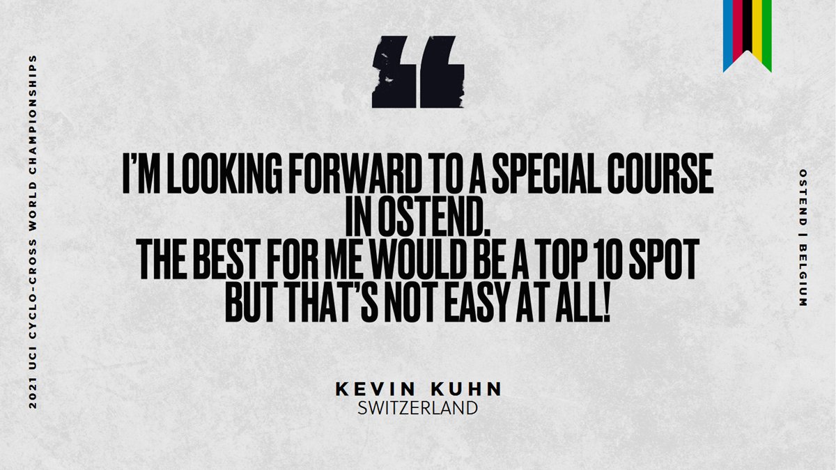 🇨🇭
Swiss Champion and 2020 U23 World Championship silver medal winner <a href="/kuhn_kev/">Kevin Kuhn</a> is ready to step up! 

#Ostend2021