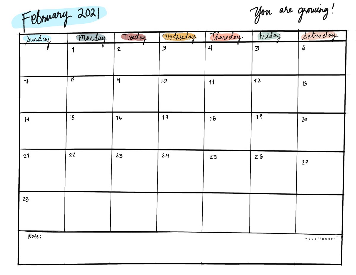 itsmadelineart's tweet image. February 2021 Calendar! ❤
Download it here: bit.ly/36K3xfh