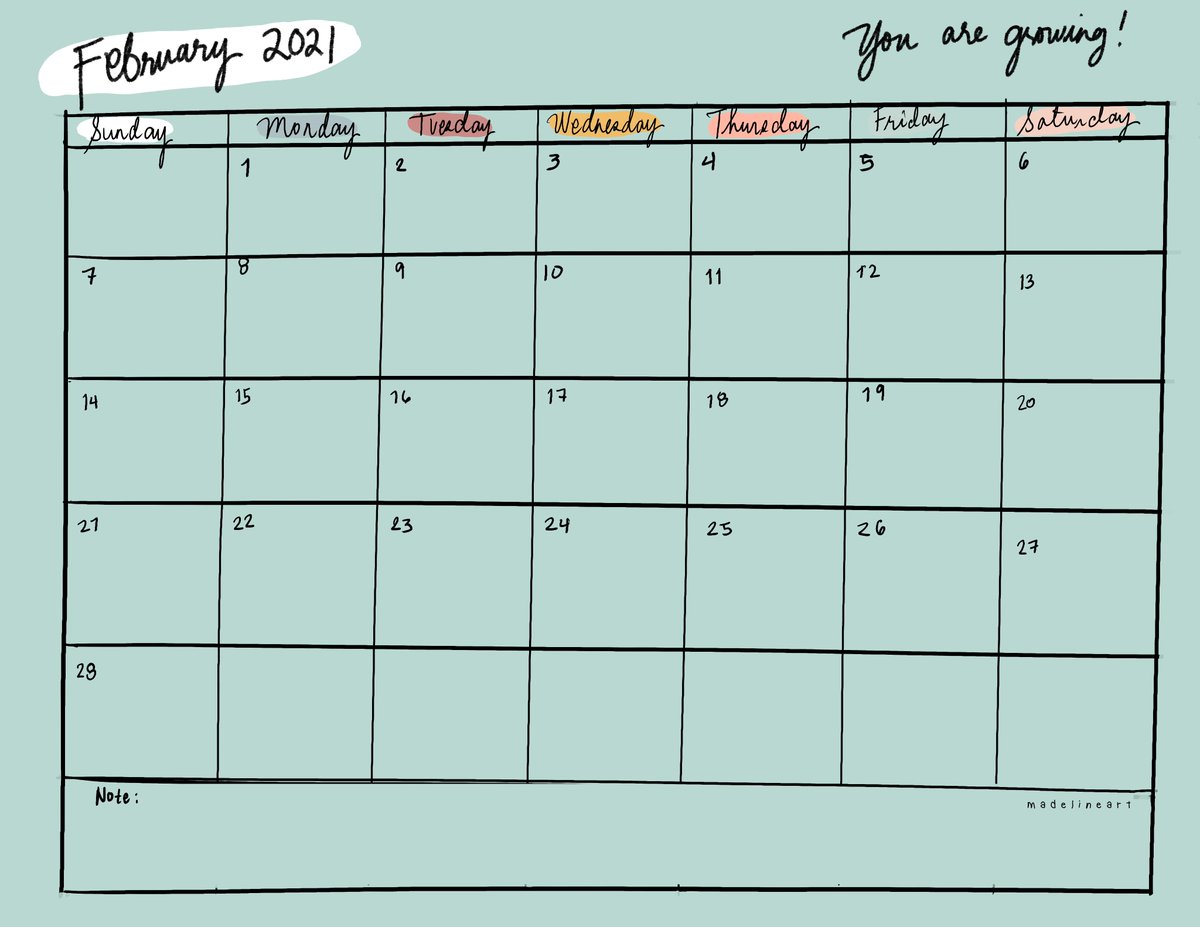 itsmadelineart's tweet image. February 2021 Calendar! ❤
Download it here: bit.ly/36K3xfh