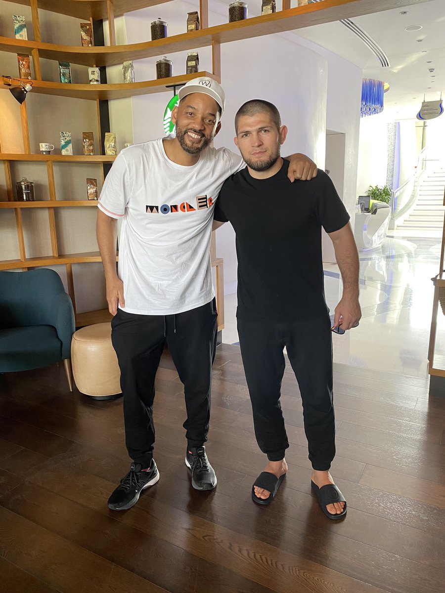 TeamKhabib's tweet image. It was nice to meet you Legend @willsmith 
I’m waiting for you in Dagestan.