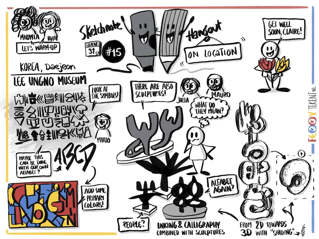 After jogging in a frosty but sunny Netherlands this Sunday morning, I was pleased to join the lovely people of <a href="/SN_Hangout/">Sketchnote Hangout</a>! They really bring joy in these strange lockdown-times 🥳👌💪👍🙏 Thanks guys! My sketchnotes ⬇️