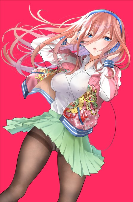 スカジャン三玖 #五等分の花嫁 #三玖 #中野三玖 https://t.co/u2Y0Qpl4i3 