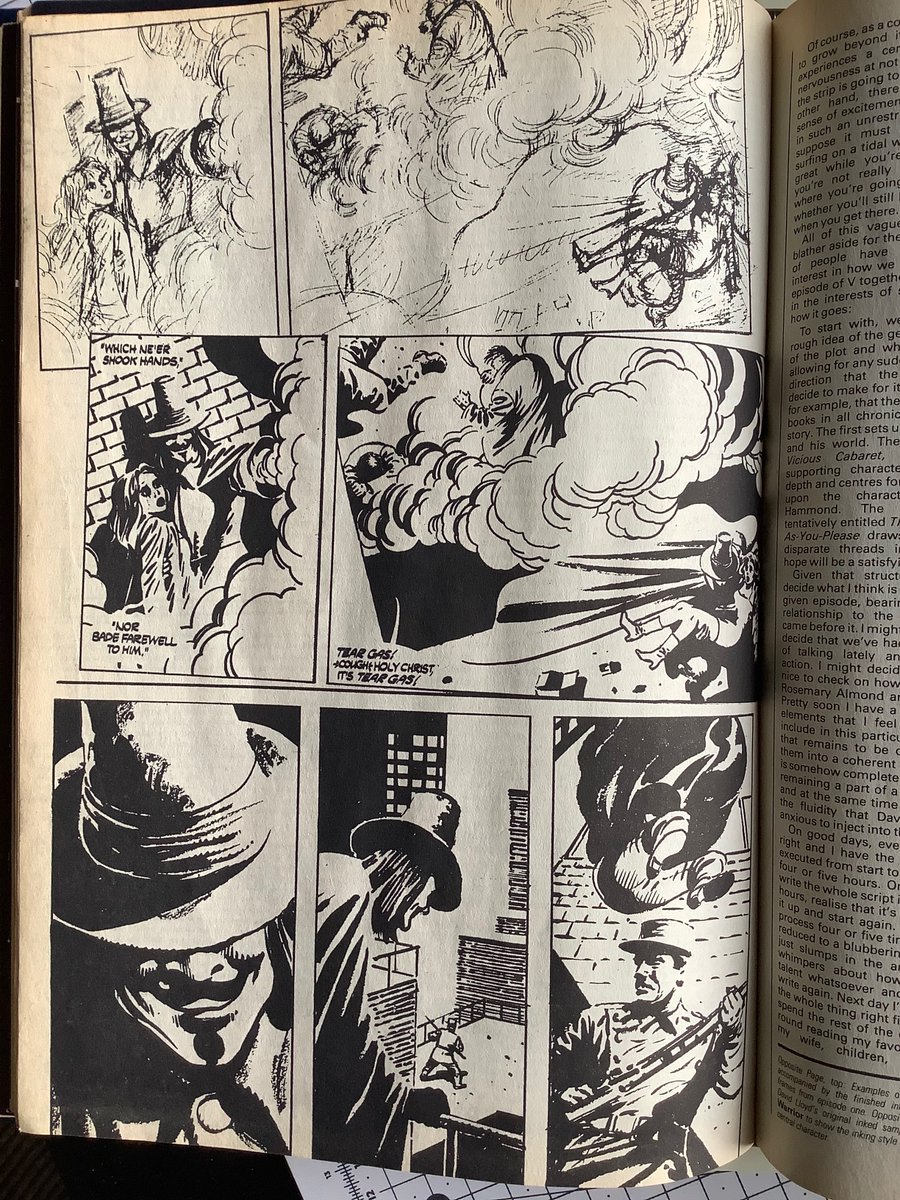 Later on in it’s run, Warrior did a few features on comics artists and their process… here’s some stuff from David Loyd…