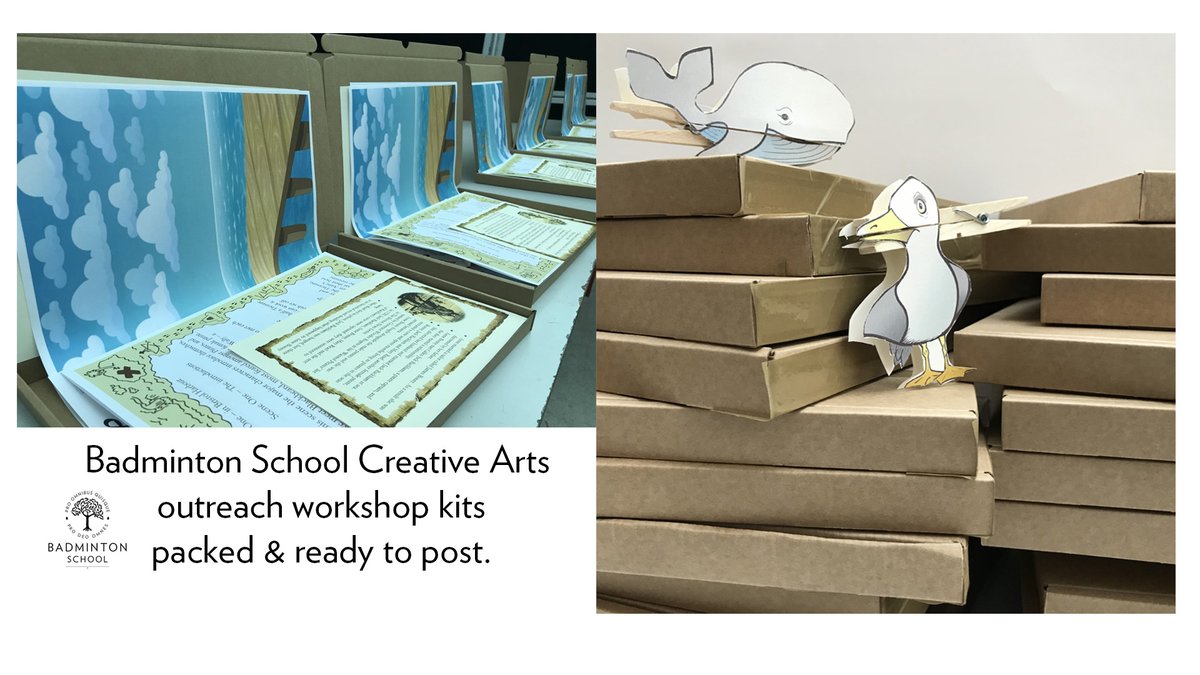 All packed up and ready to post! @BadmintonArt & @BadmintonDrama are looking forward to our collaborative online outreach workshop next weekend! The resource packs are ready and going in the post to some of our prospective Year 7s! #onlineworkshops #creativearts #outreach