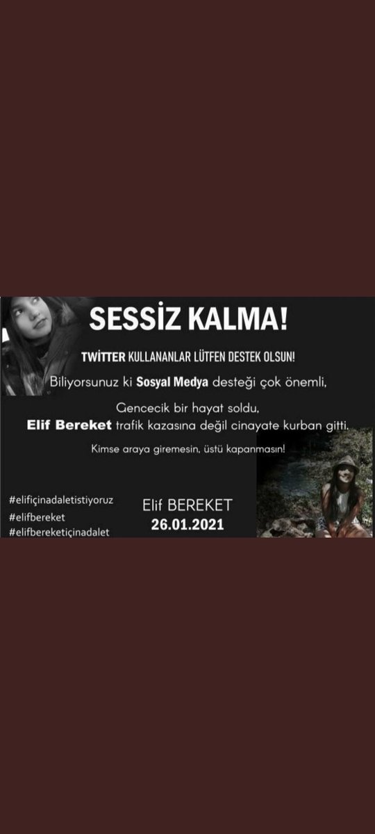 hazanceliksoy's tweet photo. #elifbereketicinadalet https://t.co/EBeocVOQjt