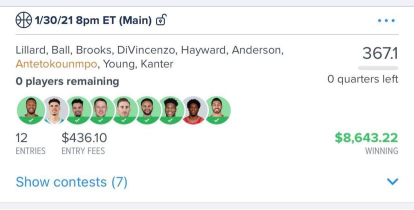 AxisDFS's tweet photo. Canβt stop wonβt stop π
#AxisDCM : @DenverCityMike can not stop making money for our subscribers! His #AxisDFS Main lineup cashes HUGE in every contest! π₯΅π€
Donβt Miss Out β‘οΈ https://t.co/WSlmtrvnAX https://t.co/F0xOeXfTea