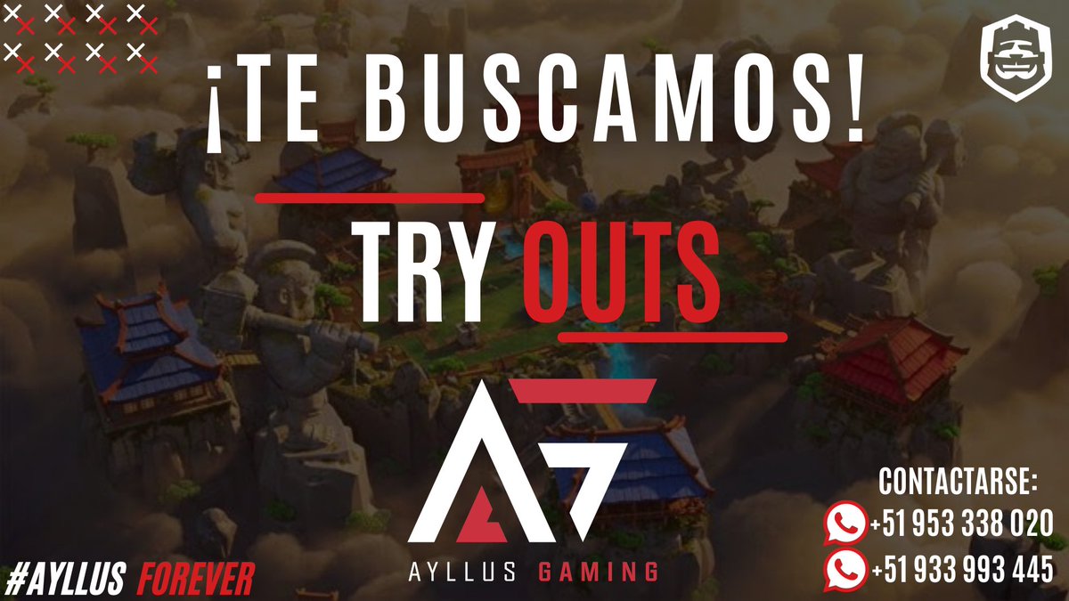 #CR | ¡TRY OUTS!

Jugadores, ¡su momento ha llegado!

<a href="/AyllusGaming/">Ayllus Gaming</a> te da la oportunidad de pertenecer a su familia.

Requisitos:
✅Profesionalismo
✅Compromiso
✅Fidelidad
✅Manejo de MU

Beneficios:
➕Crecimiento
➕Pagos WR
➕Header
➕Buena Orga

#GoAyllus #AyllusForever