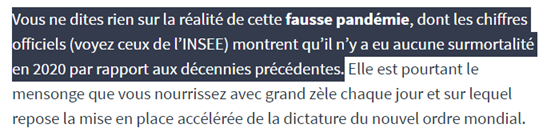 Prenons la tribune qui m’a fait le plus sursauté, la lettre ouverte aux journalistes… par un « ancien journaliste » https://francesoir.fr/opinions-tribunes/lettre-ouverte-aux-journalistes-de-france-et-dailleurs Je cite quelques passages Monsieur induit que parce qu’on ne parle pas de faits inexistants et jamais prouvés on est donc pas journaliste