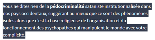 Prenons la tribune qui m’a fait le plus sursauté, la lettre ouverte aux journalistes… par un « ancien journaliste » https://francesoir.fr/opinions-tribunes/lettre-ouverte-aux-journalistes-de-france-et-dailleurs Je cite quelques passages Monsieur induit que parce qu’on ne parle pas de faits inexistants et jamais prouvés on est donc pas journaliste