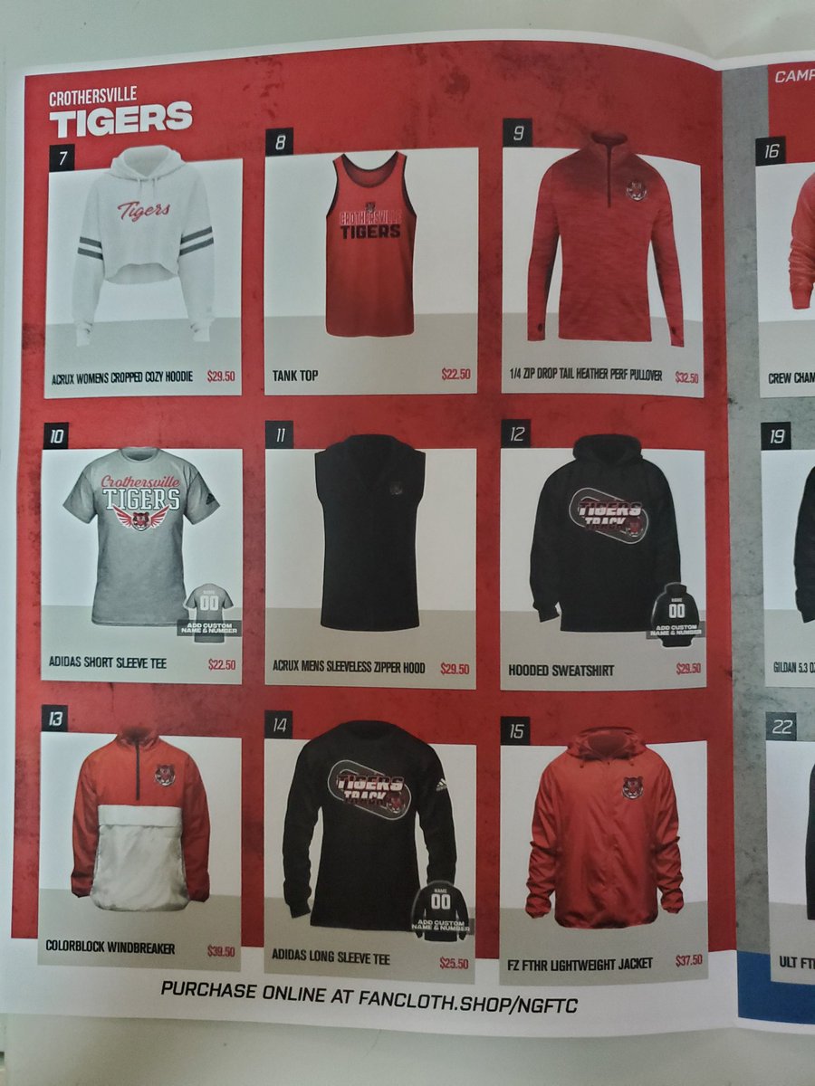 CrothersvilleD's tweet photo. Crothersville Girls &amp; Boys H.S. Track team has a team store opening Feb. 1st to Feb. 15th. The link for the store is below. When checking out, make sure to put an athlete’s name down because they get an incentive for the # of items sold.
https://t.co/x7qy337WwL
Campaign ID: NGFTC https://t.co/kIKs4iE2R5