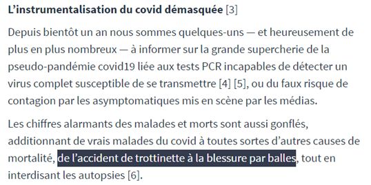 Prenons une autre tribune, qui dès le début frappe fort : https://www.francesoir.fr/passer-de-la-peur-du-virus-leurre-danger-reinitialisation