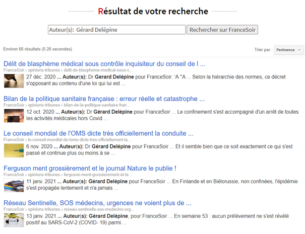 Alors oui j’avais dit le contenu pas les personnes invités, mais quand on écrit 60 articles pour l’une et 66 pour l’autre en moins d’un an, comment ne pas être vu comme un rédacteur du média, surtout quand on n’écrit pas sur son sujet (la médecine…)