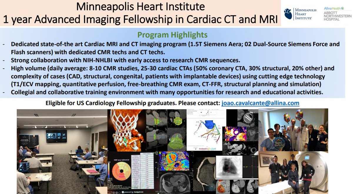 João Cavalcante (@joaolcavalcante) on Twitter photo Please share with your colleagues and #ACCFIT our 1-year Advanced CV Imaging Fellowship in CT and MRI <a href="/MHIF_Heart/">Minneapolis Heart Institute Foundation</a>. 2022 application deadline is Feb 15th! Pls DM for any questions. <a href="/ACCinTouch/">American College of Cardiology</a> <a href="/Heart_SCCT/">Heart_SCCT</a> <a href="/SCMRorg/">Society for Cardiovascular Magnetic Resonance</a> <a href="/ACCMinnesota/">ACC Minnesota Chapter</a> bit.ly/3tcsQQC Please share with your colleagues and #ACCFIT our 1-year Advanced CV Imaging Fellowship in CT and MRI <a href="/MHIF_Heart/">Minneapolis Heart Institute Foundation</a>. 2022 application deadline is Feb 15th! Pls DM for any questions. <a href="/ACCinTouch/">American College of Cardiology</a> <a href="/Heart_SCCT/">Heart_SCCT</a> <a href="/SCMRorg/">Society for Cardiovascular Magnetic Resonance</a> <a href="/ACCMinnesota/">ACC Minnesota Chapter</a> bit.ly/3tcsQQC