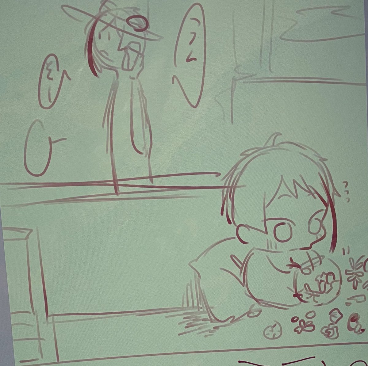 久々にショタジェの親子描く🐬 