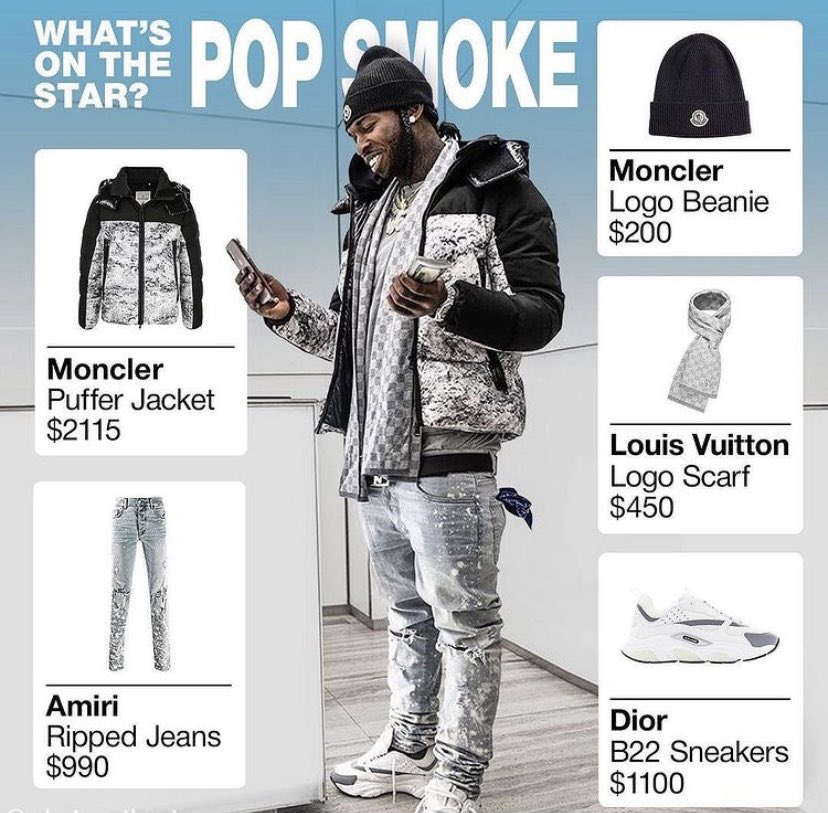 louis vuitton puffer jacket pop smoke