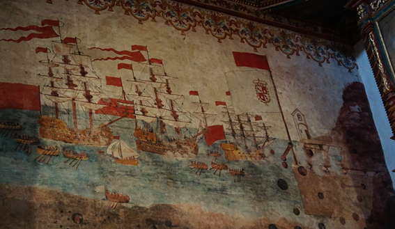  Blending Mudejar, baroque and Gothic influences, Nuestra Señora de la Asunción in La Gomera is enhanced by the favela-like colours of the housing on a ridge above it. A fresco inside recalls an unsuccessful attack on the island by English pirates in 1743.