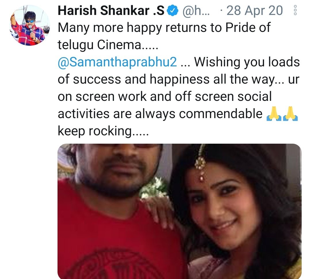 Director  #HarishShankhar Garu about  @samanthaprabhu2  #SamanthaAkkineni 