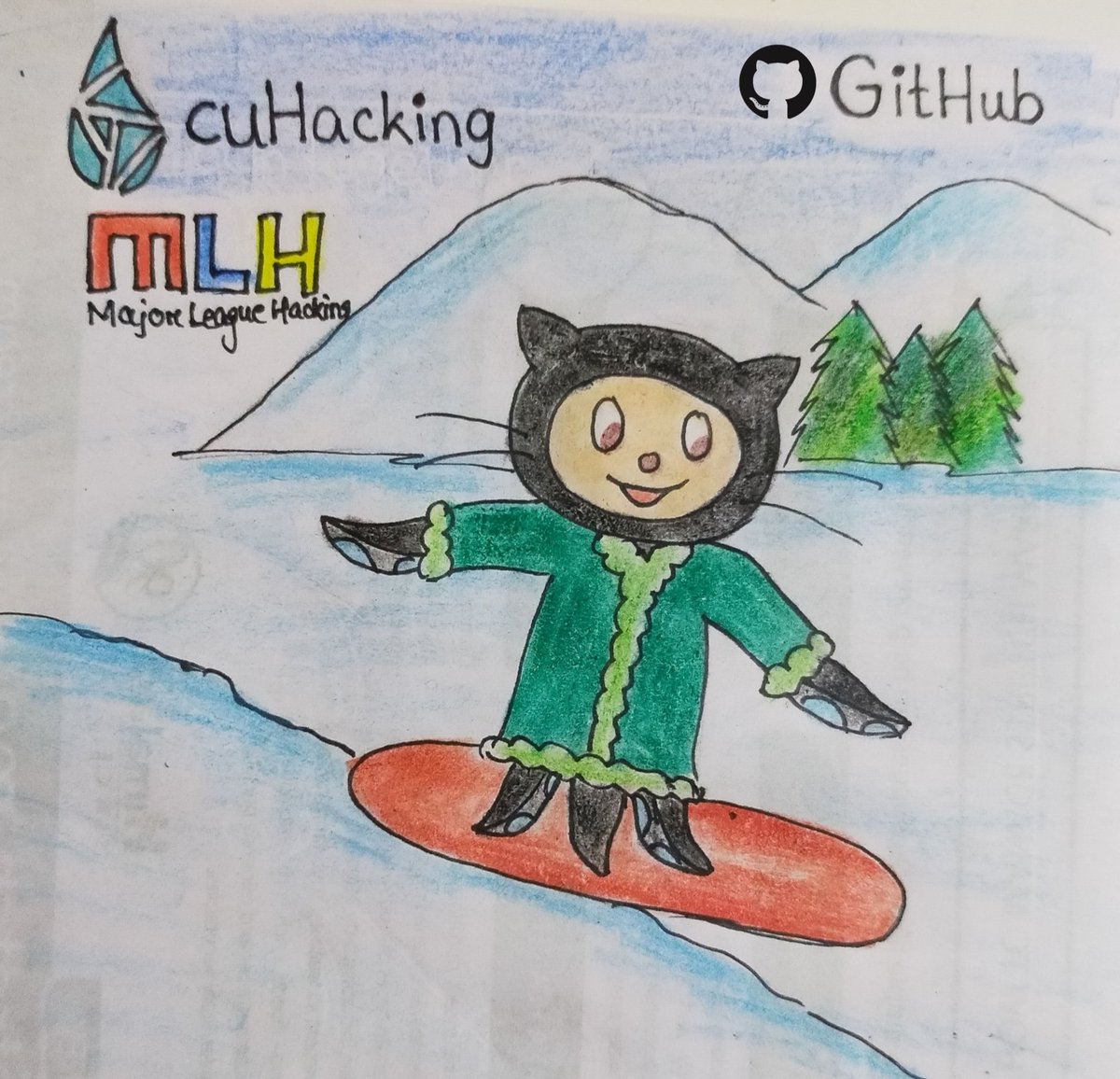 dibyansika's tweet photo. #MyOctocat is enjoying skiing in snowโ๏ธ๐ฟ๐
#myoctocat #cuhacking2021 #cuHacking2021 #CUhacking #SnowedIn
@MLHacks @GitHubEducation https://t.co/0UJ40mM291