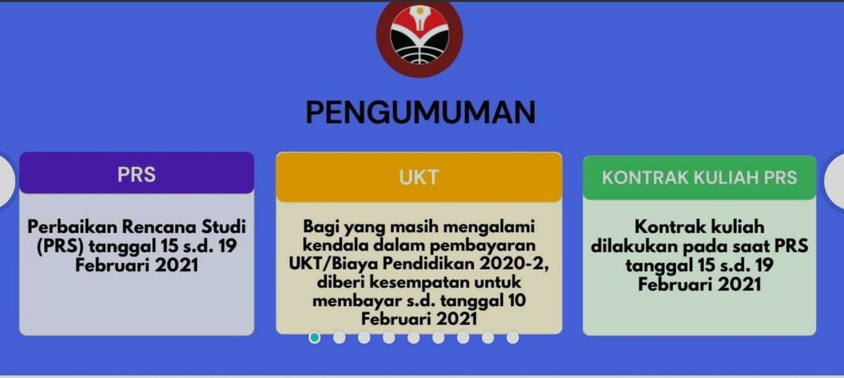#assetinfo

Pembayaran UKT semester genap diperpanjang sampai tanggal 10 Februari 2021 ya dan untuk pelaksanaan PRS dilaksanakan tanggal 15-19 Februari 2021.

Semangat kuliahnyaa youngpreneur ✨

#assetupi #upitasikmalaya #kwuupi #kewirausahaanupi #universitaspendidikanindonesia