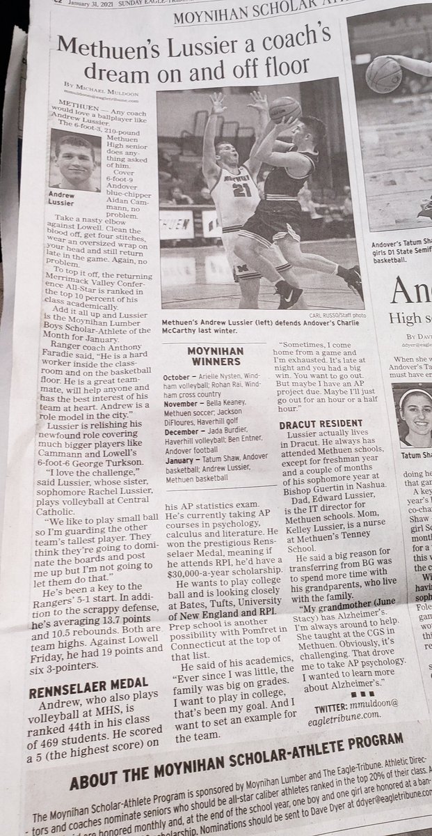 FennisDembo87's tweet photo. Congrats Andrew Lussier. Special young man right there. D3 coaches this would be a tremendous addition to your squad. Kid is total package. #LOOOOSE @methuensports https://t.co/hPXQIqIvVc