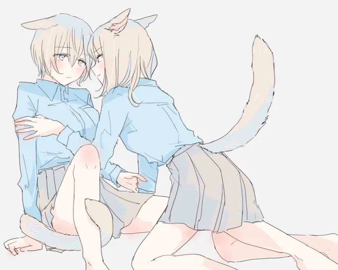 #今月描いた絵を晒そう
青シャツけも耳百合! 