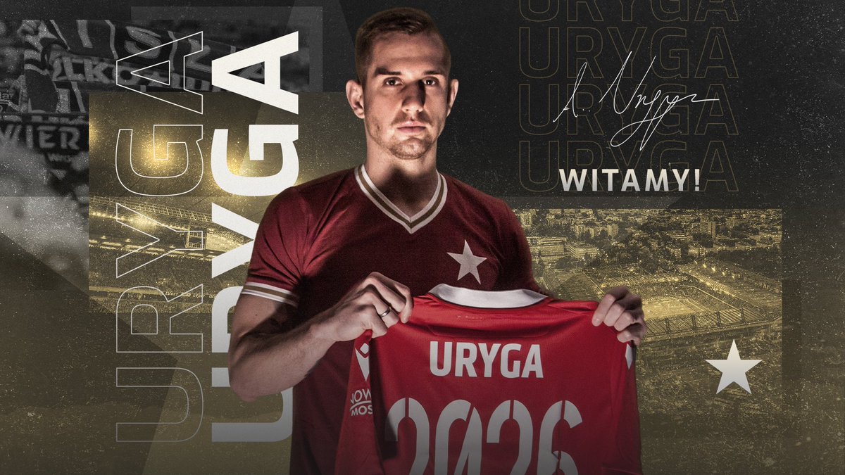 WislaKrakowSA's tweet photo. [𝗕𝗥𝗘𝗔𝗞𝗜𝗡𝗚 𝗡𝗘𝗪𝗦]

Od dnia 1 lipca 2021 roku barwy Wisły Kraków reprezentować będzie Alan Uryga! 🔵⚪️🔴 

🖊️ https://t.co/KF5o0XClb0 https://t.co/7rRlQG61Xu