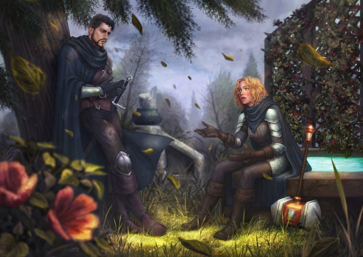 ✨Hi everybody😎✨
All January #artcommissions done 👀
First at all the lovely <a href="/Lizmaestro1/">Maestro</a> and @PaladinLinette 
✨✨✨
I'm still curious what they're talking about. 👀

#wow #charcters