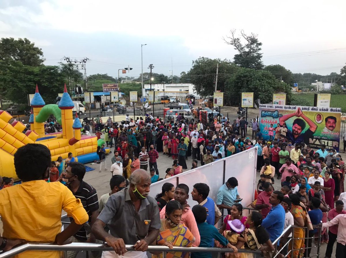 RamCinemas's tweet image. Today evening show's status! 

#MasterInRamCinemas Unstoppable 

We guess only #Thalapathy can create this magic even after the OTT release.

#TharamanaSambavam