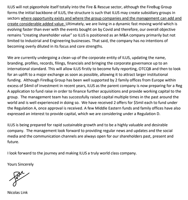  $ILUS Getting current:They teased big news, and they delivered, with a dropbox with a ton of info: https://www.dropbox.com/sh/1o0ljx09xgo4exl/AAAPR8TGbmH8xSqwPim8t3m2a?dl=0They say current by end of Feb, want to see them keep this timeline.