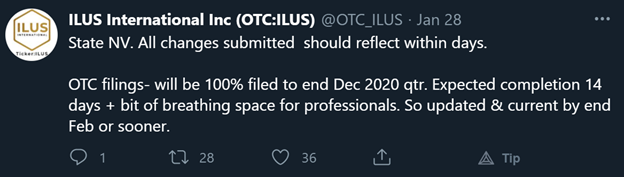  $ILUS Getting current:They teased big news, and they delivered, with a dropbox with a ton of info: https://www.dropbox.com/sh/1o0ljx09xgo4exl/AAAPR8TGbmH8xSqwPim8t3m2a?dl=0They say current by end of Feb, want to see them keep this timeline.