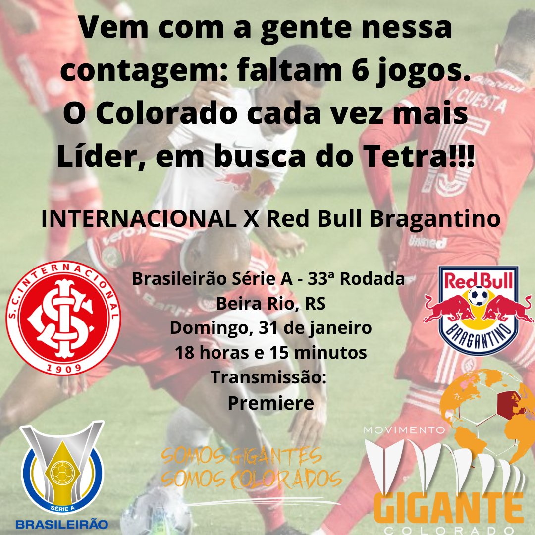 MovGigColorado's tweet photo. No jogo de ida, deu @SCInternacional contra o @RedBullBraga na disputa pela taça do @Brasileirao.
Agora, em casa, precisamos da vitória para continuar garantindo a liderança isolada.
É às 18h30min.
#DiaDeInter
#TorçaDeCasa
#VibreEmCasa
#SomosGigantes
#SomosColorados
#VamoInter https://t.co/tL5XOWeyxB