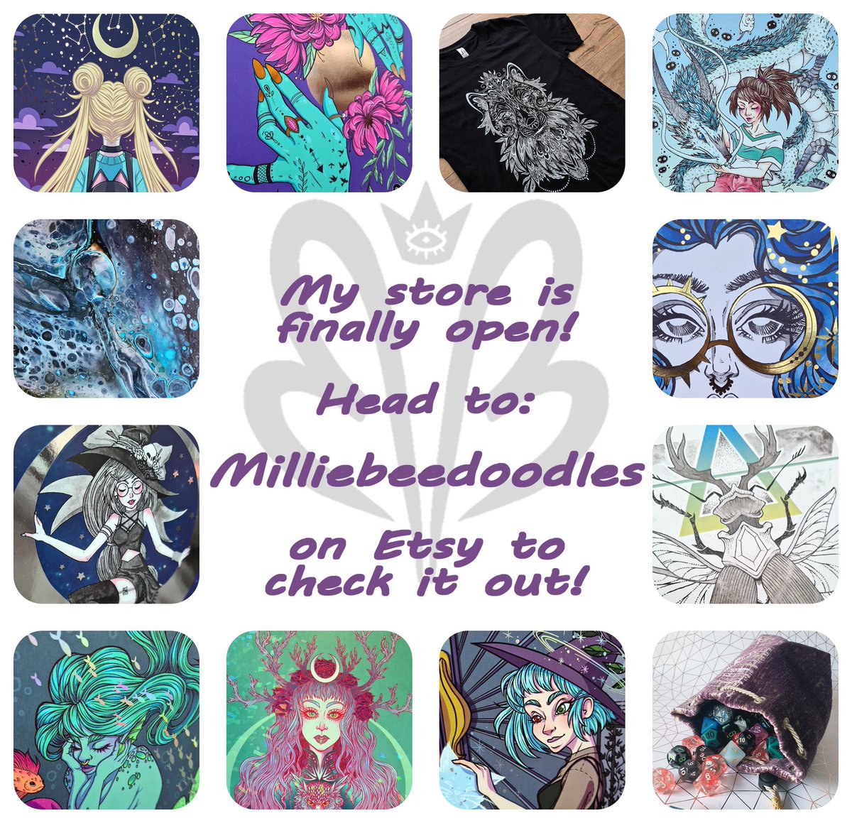 milliebeedoodle's tweet photo. I finally did it you guys! ☺️ my Etsy store is officially open for business! Click the link to check it out! 

https://t.co/rGcMXmd4O3 https://t.co/opyqnwpS0s
