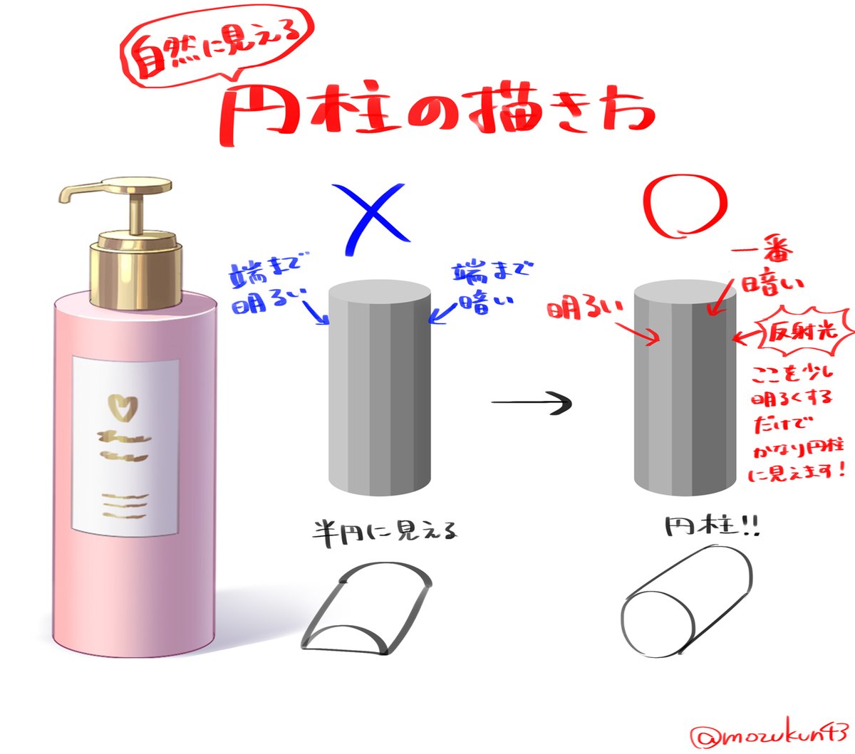 もくず 超個人的な円柱の描き方