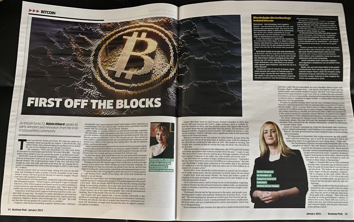 CosgroveGaynard's tweet image. Today’s Sunday Business post featuring our principal, Susan Cosgrove discussing #Fintech, #Blockchain and #Bitcoin!