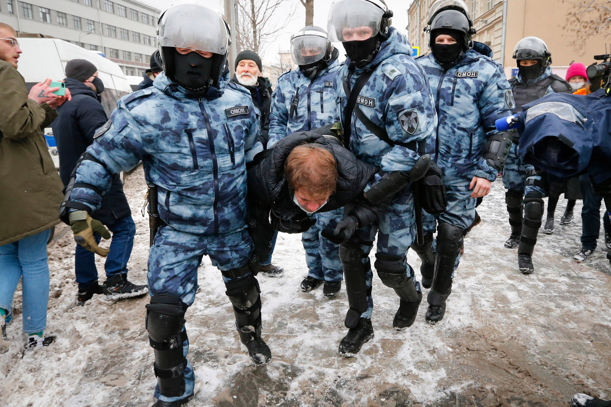 Alexei Navalny's wife among thousands arrested during protests in Russia